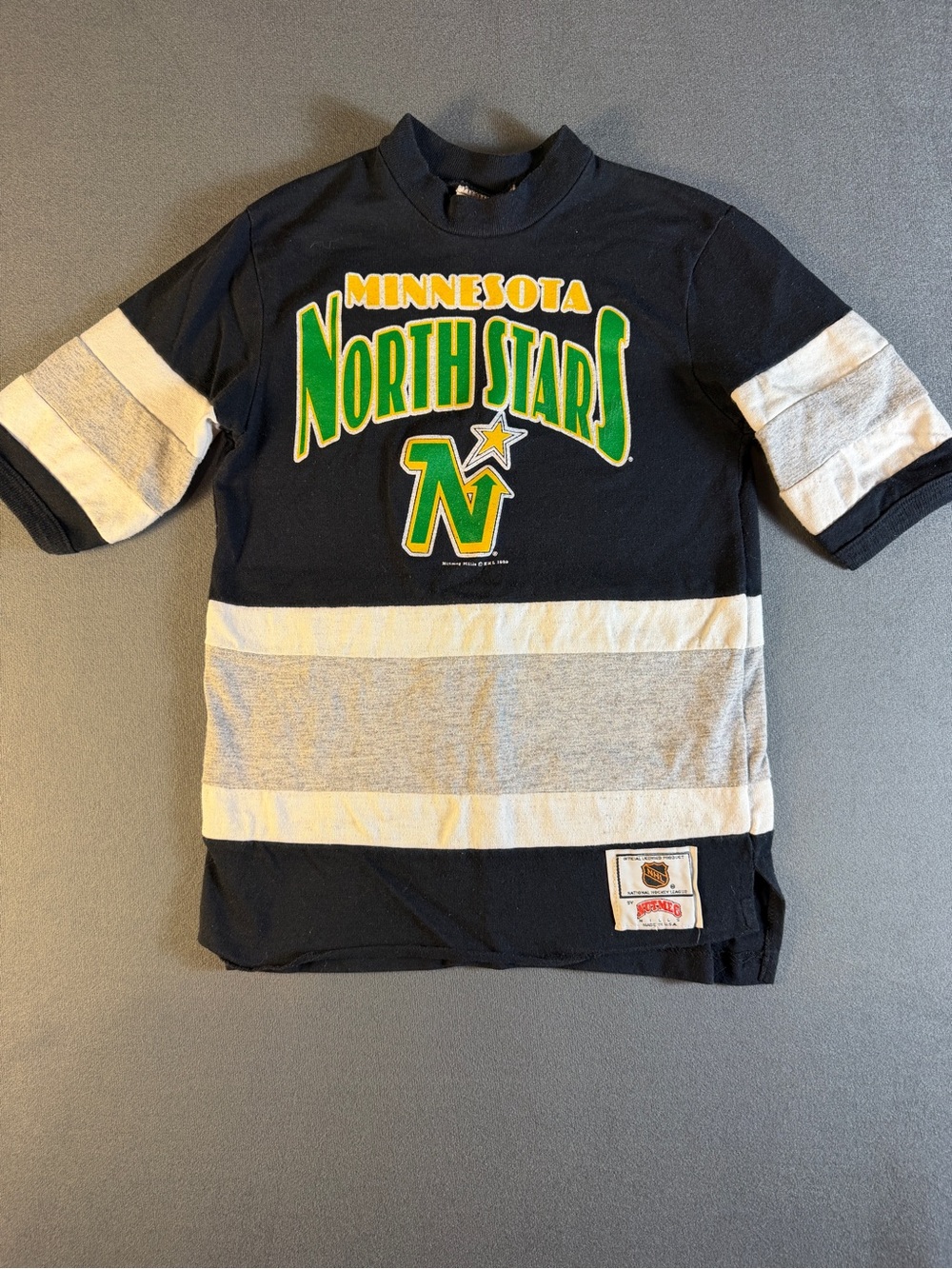 Minnesota North Stars Kids Black Short-Sleeve Graphic Tee